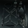 Erobee Full Bondage Set 13 Parça Vegan Deri Origin Serisi - Siyah 