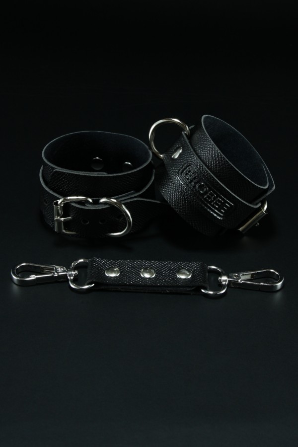 Erobee Fantazi Kelepçe | BDSM Cuff Vegan Deri Origin Serisi - Siyah 