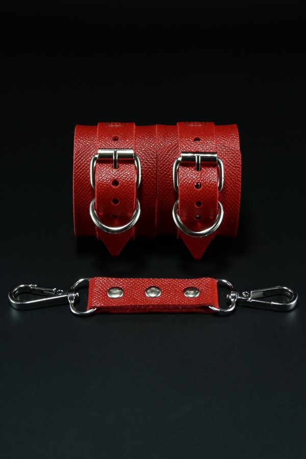 Erobee BDSM Cuff | Bondage Kelepçe Vegan Deri Origin Serisi - Kırmızı 