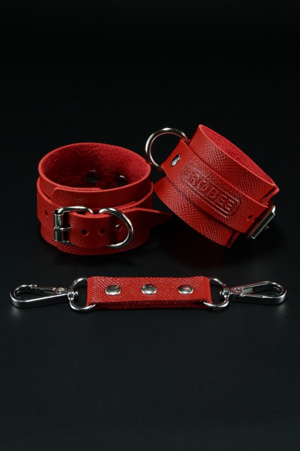 Erobee BDSM Cuff | Bondage Kelepçe Vegan Deri Origin Serisi - Kırmızı 
