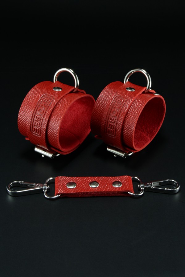 Erobee BDSM Cuff | Bondage Kelepçe Vegan Deri Origin Serisi - Kırmızı 