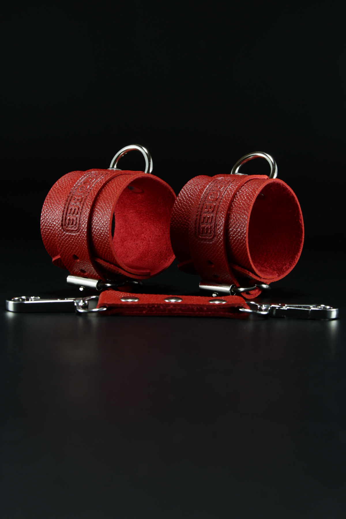Erobee BDSM Cuff | Bondage Kelepçe Vegan Deri Origin Serisi - Kırmızı 