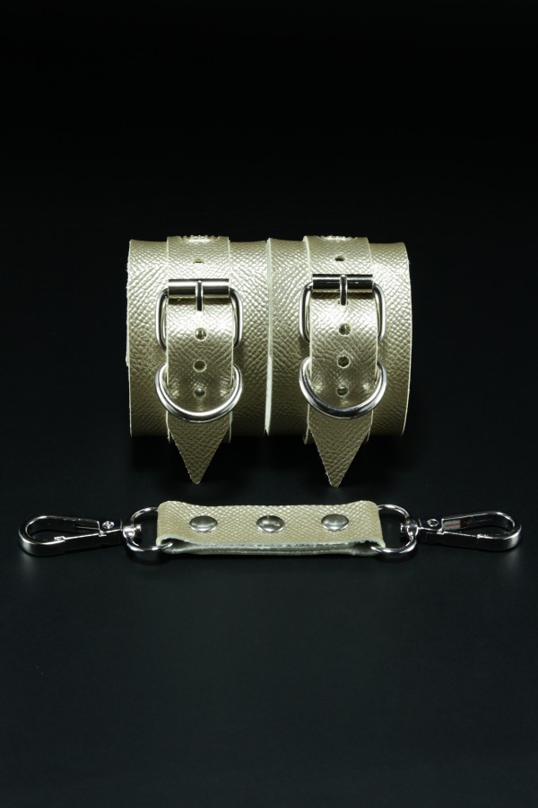 Erobee Bondage Kelepçe | BDSM Cuff Vegan Deri Origin Serisi -Gold 