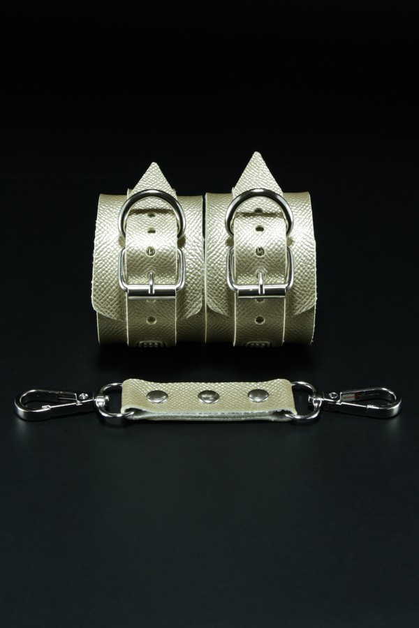 Erobee Bondage Kelepçe | BDSM Cuff Vegan Deri Origin Serisi -Gold 