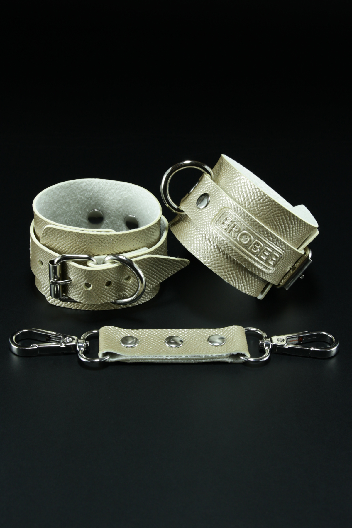 Erobee Bondage Kelepçe | BDSM Cuff Vegan Deri Origin Serisi -Gold 