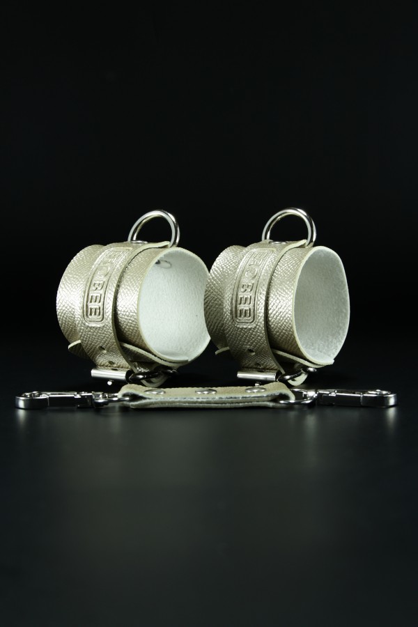 Erobee Bondage Kelepçe | BDSM Cuff Vegan Deri Origin Serisi -Gold 