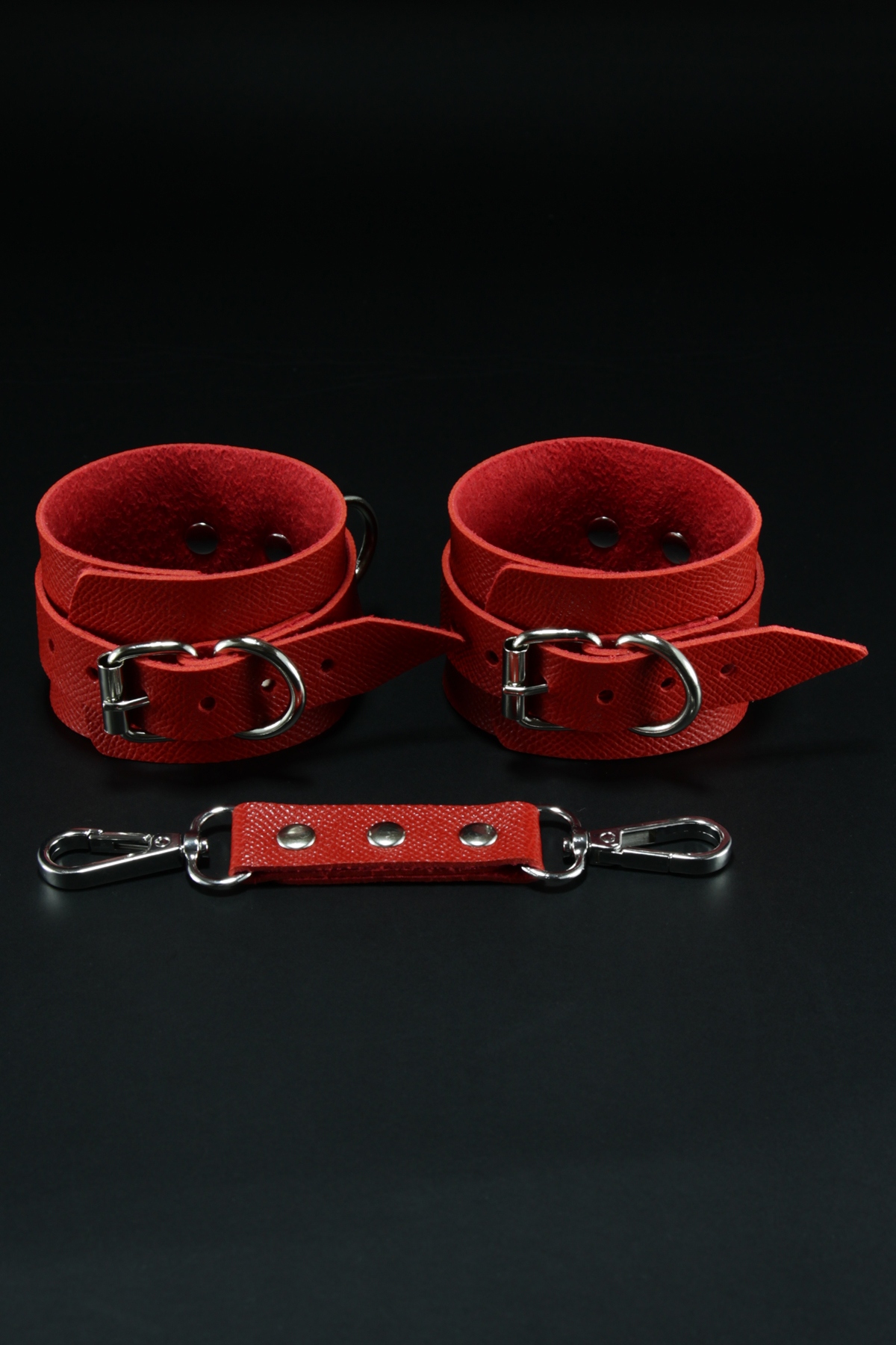 Erobee Fantazi Ayak Kelepçesi | Bondage Cuff Vegan Deri Origin Serisi - Kırmızı 
