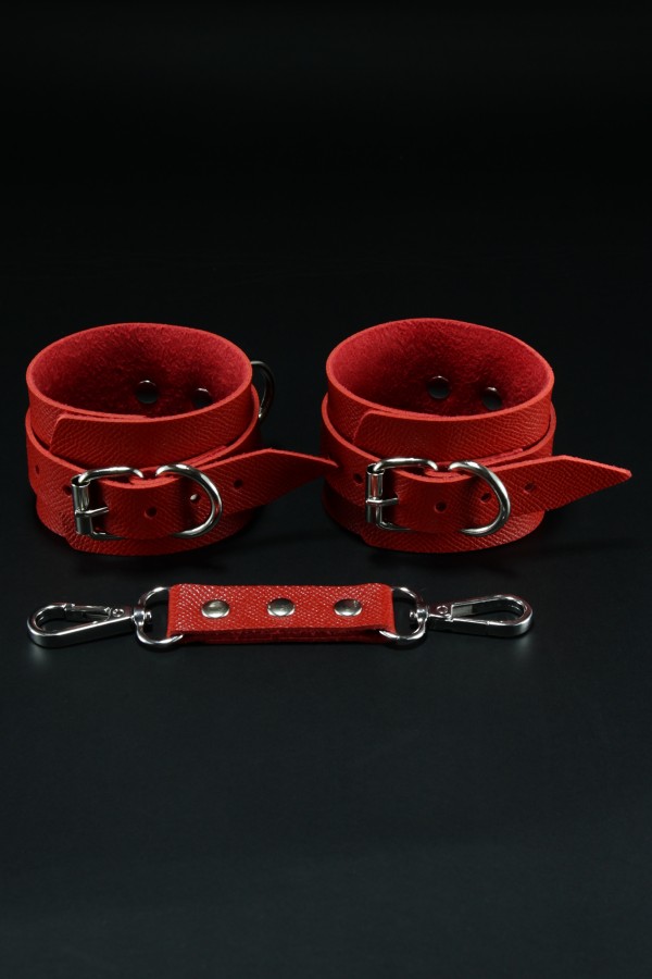 Erobee Fantazi Ayak Kelepçesi | Bondage Cuff Vegan Deri Origin Serisi - Kırmızı 