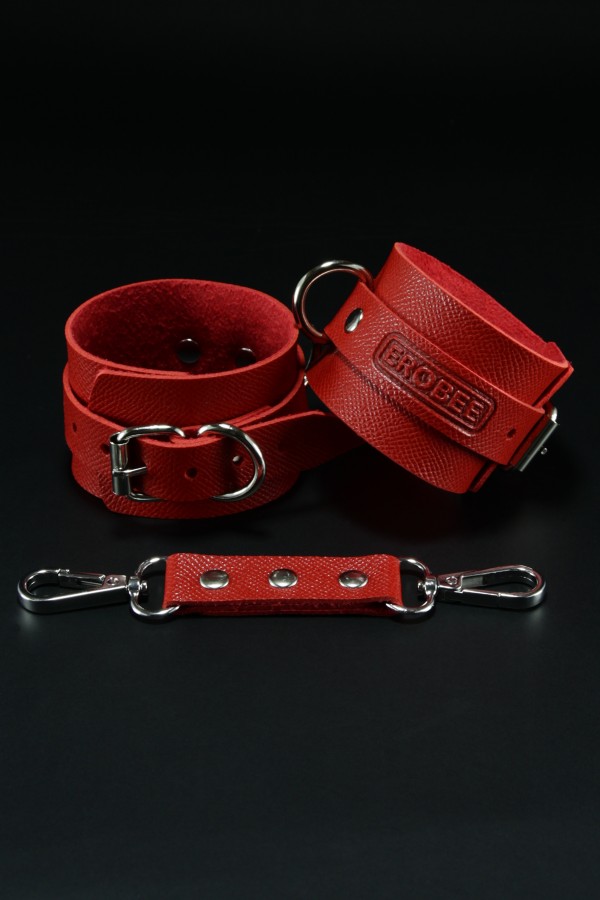 Erobee Fantazi Ayak Kelepçesi | Bondage Cuff Vegan Deri Origin Serisi - Kırmızı 