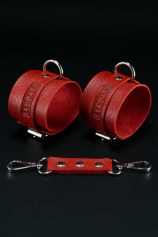Erobee Fantazi Ayak Kelepçesi | Bondage Cuff Vegan Deri Origin Serisi - Kırmızı 