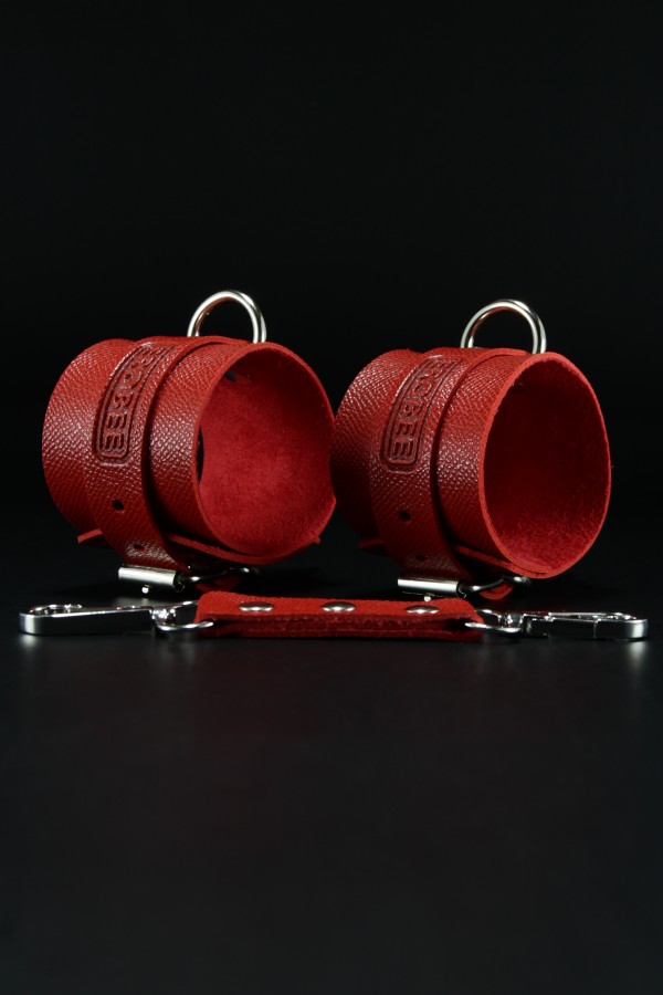 Erobee Fantazi Ayak Kelepçesi | Bondage Cuff Vegan Deri Origin Serisi - Kırmızı 
