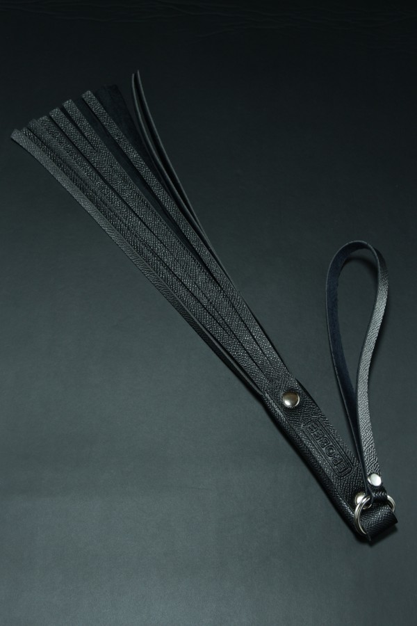 Erobee Fantazi Kırbaç | Vajinal Flogger Premium Vegan Deri Origin Serisi - Siyah