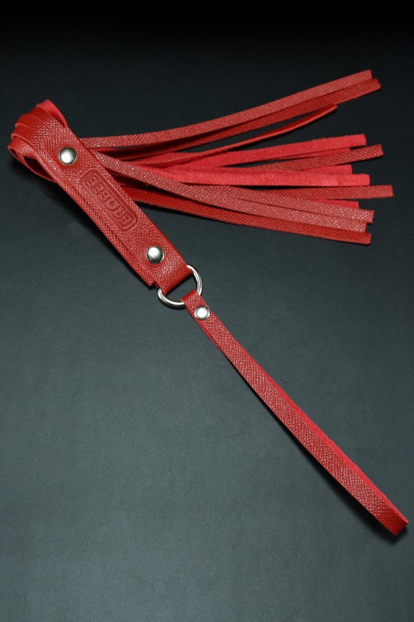 Erobee Bdsm Kırbaç | Vajinal Flogger Premium Vegan Deri Origin Serisi - Kırmızı 