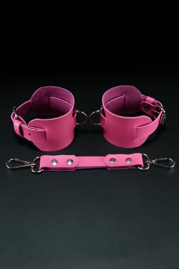 Erobee Fantazi Ayak Kelepçesi | Özel Tasarım BDSM Cuff Vegan Deri Between Serisi - Fuşya