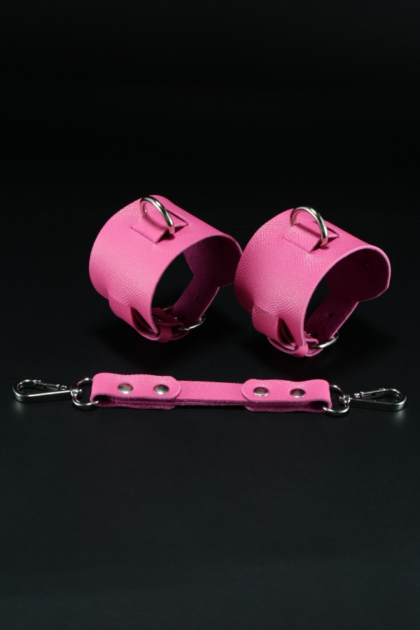 Erobee Fantazi Ayak Kelepçesi | Özel Tasarım BDSM Cuff Vegan Deri Between Serisi - Fuşya