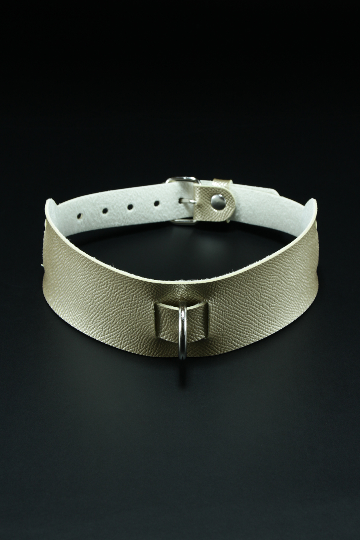 Erobee Fantazi Tasma | Zincirli Choker Özel Tasarım Suni Deri Between Serisi - Gold