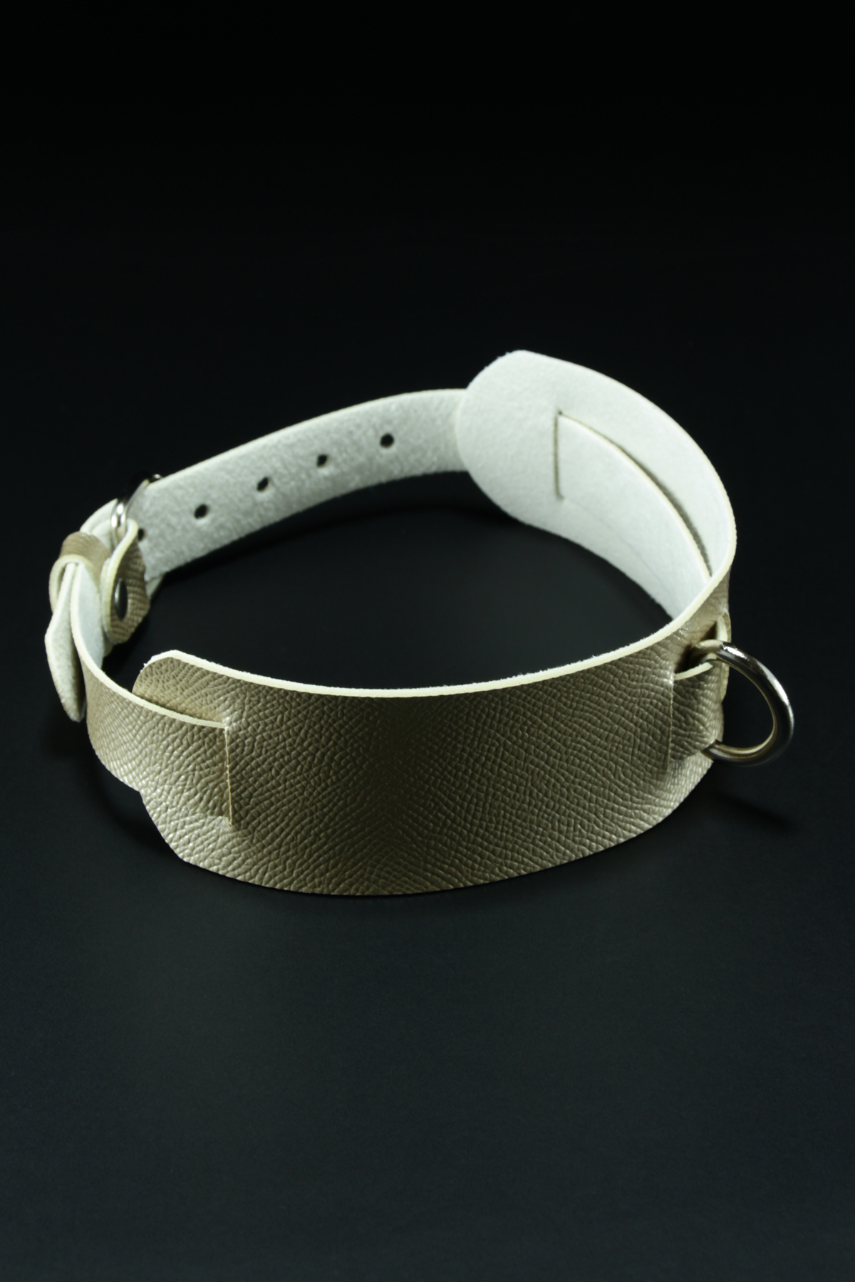 Erobee Fantazi Tasma | Zincirli Choker Özel Tasarım Suni Deri Between Serisi - Gold