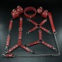 Erobee BDSM Set 6 Ürün 11 Parça Semi Vegetal Hakiki Deri Origin Optima Serisi - Kırmızı