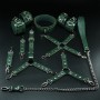 Erobee Hakiki Deri Full Fantazi Bondage Seti 11 Parça Origin Optima Serisi - Yeşil