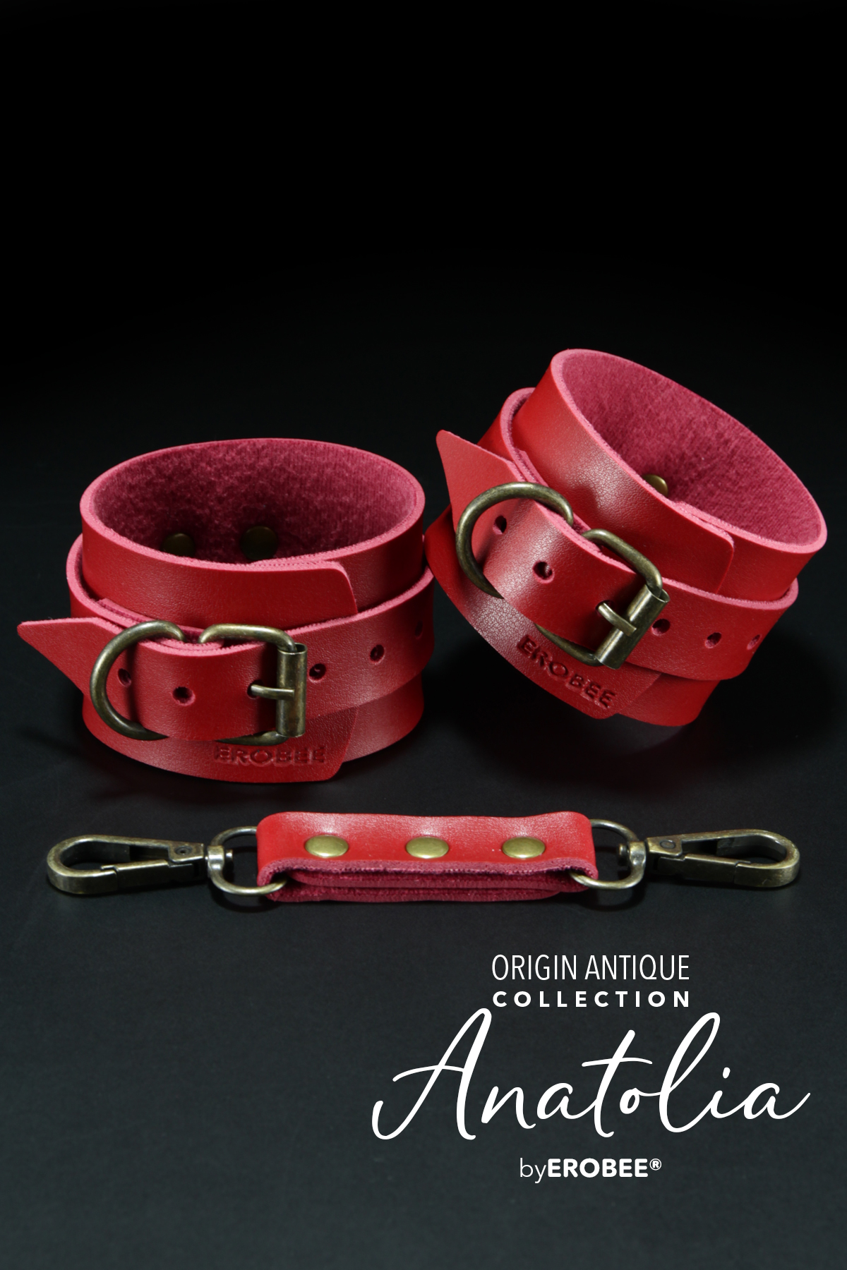Erobee 13 Parça Premium Vegan Deri BDSM Fantezi Kelepçe Seti Origin Antik Serisi Anatolia - Kırmızı Erobee 13 Parça Premium Vegan Deri BDSM Fantezi Kelepçe Seti Origin Antik Serisi Anatolia - Kırmızı