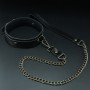 Erobee Antik Metal Aksamlı Premium Vegan Deri BDSM Fantazi Tasması Origin Antik Serisi Giza - Siyah