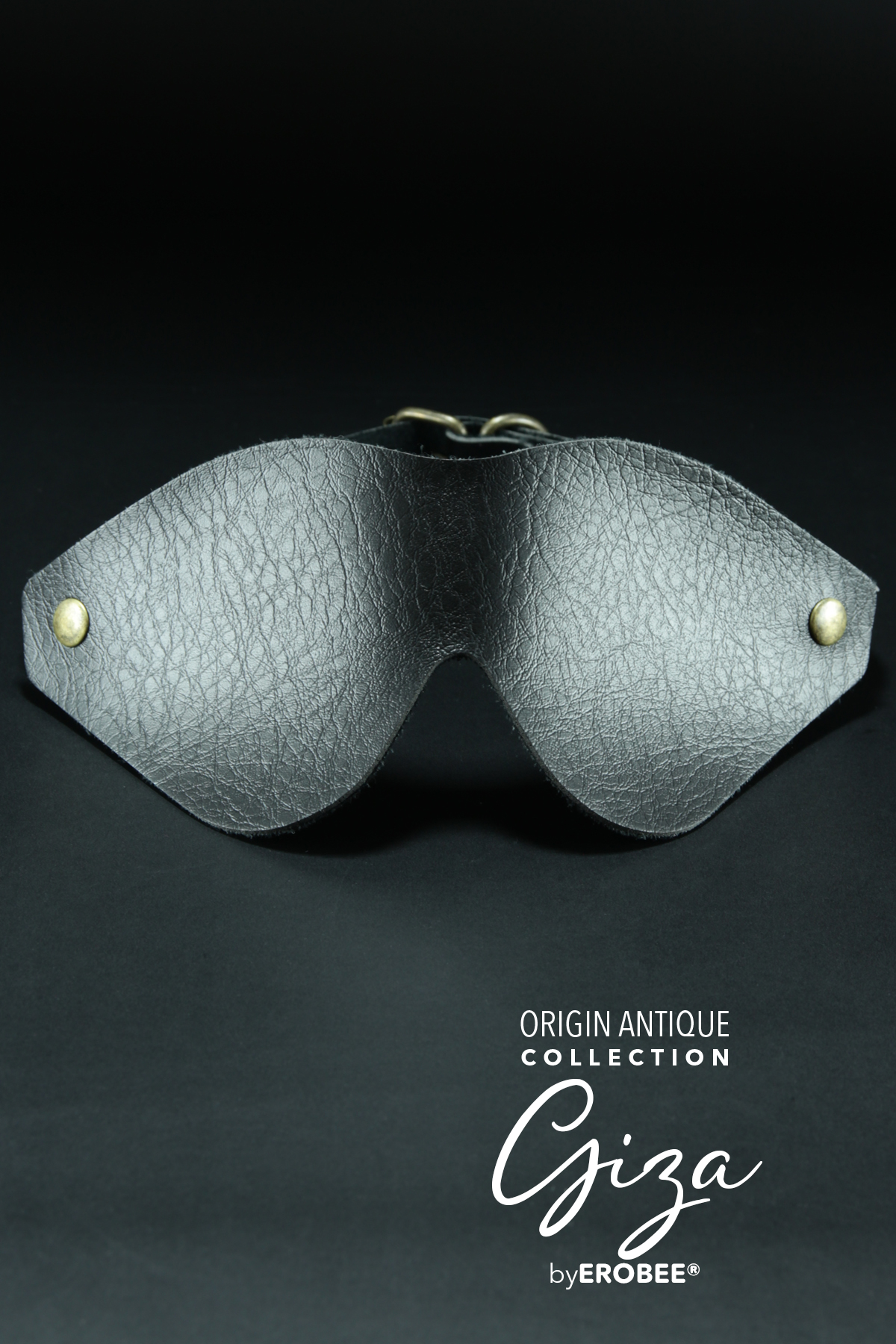 Erobee Bondage Göz Bandı Antik Metal Aksamlı Premium Vegan Deri Origin Antik Serisi Giza - Siyah Erobee Bondage Göz Bandı Antik Metal Aksamlı Premium Vegan Deri Origin Antik Serisi Giza - Siyah