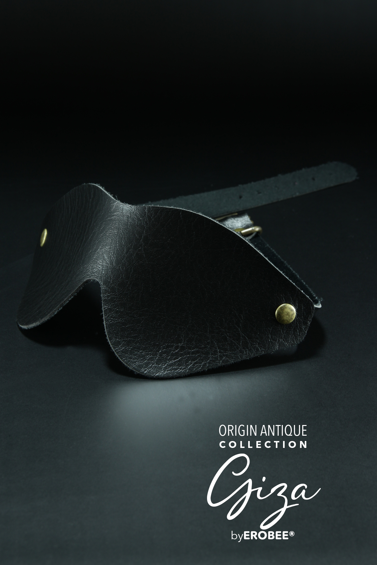 Erobee Bondage Göz Bandı Antik Metal Aksamlı Premium Vegan Deri Origin Antik Serisi Giza - Siyah Erobee Bondage Göz Bandı Antik Metal Aksamlı Premium Vegan Deri Origin Antik Serisi Giza - Siyah