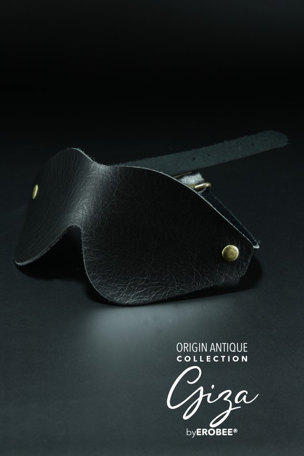 Erobee Bondage Göz Bandı Antik Metal Aksamlı Premium Vegan Deri Origin Antik Serisi Giza - Siyah Erobee Bondage Göz Bandı Antik Metal Aksamlı Premium Vegan Deri Origin Antik Serisi Giza - Siyah