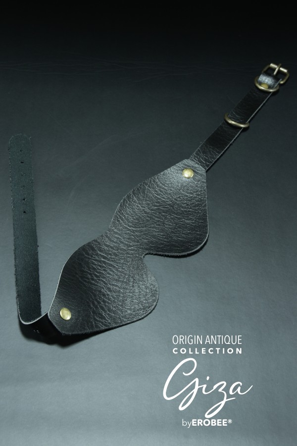 Erobee Bondage Göz Bandı Antik Metal Aksamlı Premium Vegan Deri Origin Antik Serisi Giza - Siyah Erobee Bondage Göz Bandı Antik Metal Aksamlı Premium Vegan Deri Origin Antik Serisi Giza - Siyah