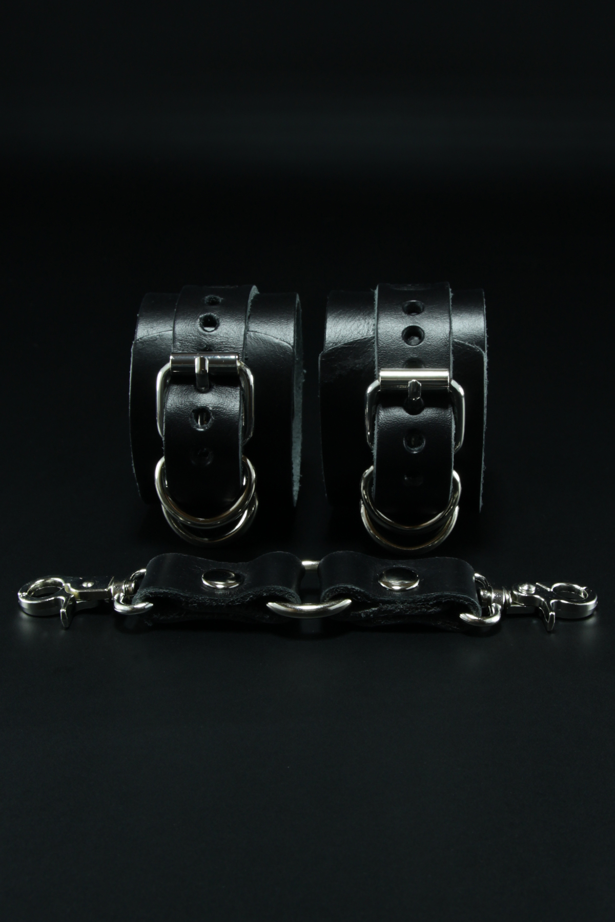 Erobee Hakiki Deri Kelepçe | Profesyonel BDSM Cuff Origin Serisi - Siyah