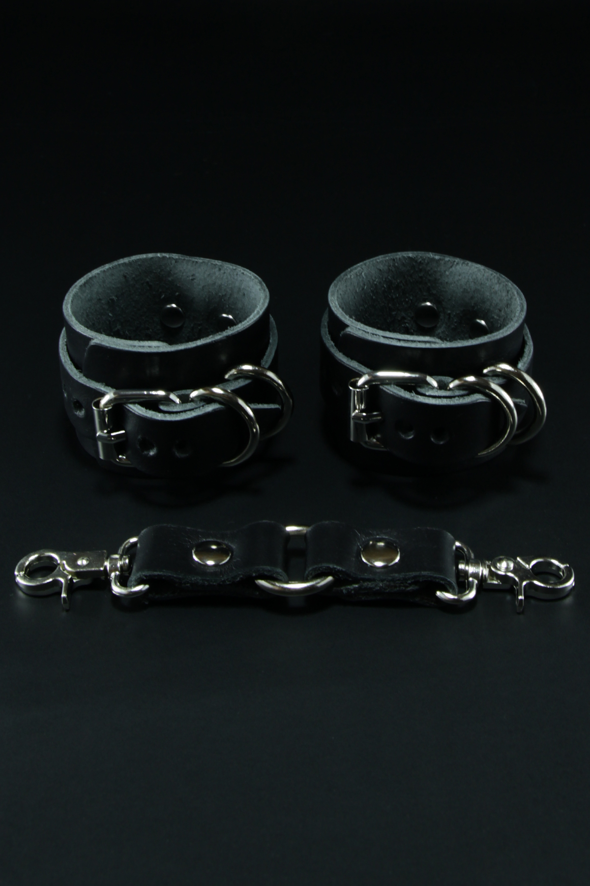 Erobee Hakiki Deri Kelepçe | Profesyonel BDSM Cuff Origin Serisi - Siyah