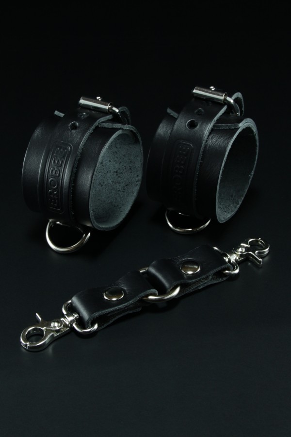 Erobee Hakiki Deri Kelepçe | Profesyonel BDSM Cuff Origin Serisi - Siyah