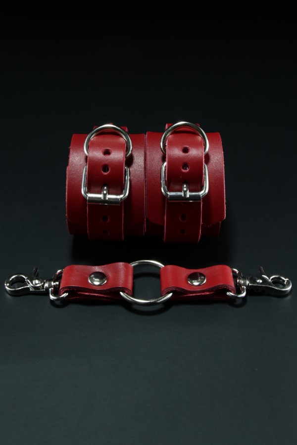 Erobee Hakiki Deri Kelepçe | Profesyonel BDSM Cuff Origin Serisi - Kırmızı Erobee Hakiki Deri Kelepçe | Profesyonel BDSM Cuff Origin Serisi - Kırmızı