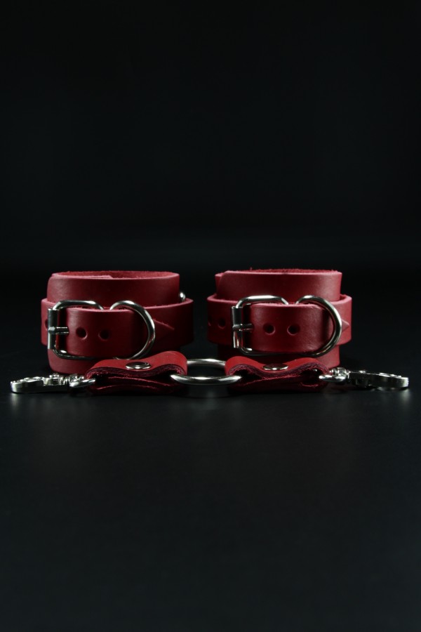 Erobee Hakiki Deri Kelepçe | Profesyonel BDSM Cuff Origin Serisi - Kırmızı Erobee Hakiki Deri Kelepçe | Profesyonel BDSM Cuff Origin Serisi - Kırmızı