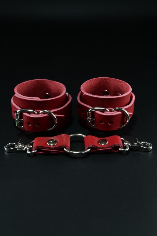 Erobee Hakiki Deri Kelepçe | Profesyonel BDSM Cuff Origin Serisi - Kırmızı Erobee Hakiki Deri Kelepçe | Profesyonel BDSM Cuff Origin Serisi - Kırmızı