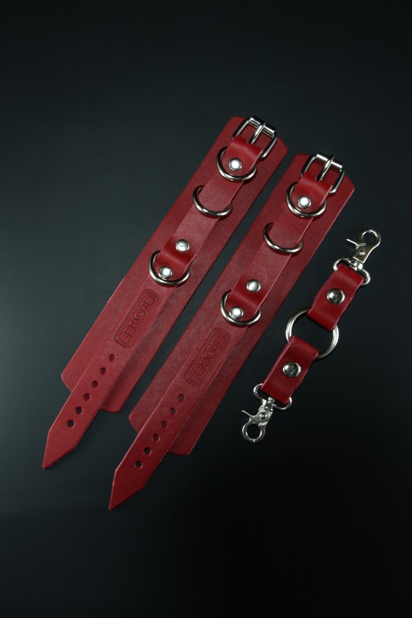 Erobee Hakiki Deri Kelepçe | Profesyonel BDSM Cuff Origin Serisi - Kırmızı Erobee Hakiki Deri Kelepçe | Profesyonel BDSM Cuff Origin Serisi - Kırmızı