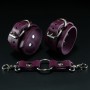 Erobee Hakiki Deri Kelepçe | Profesyonel BDSM Cuff Origin Serisi - Mor