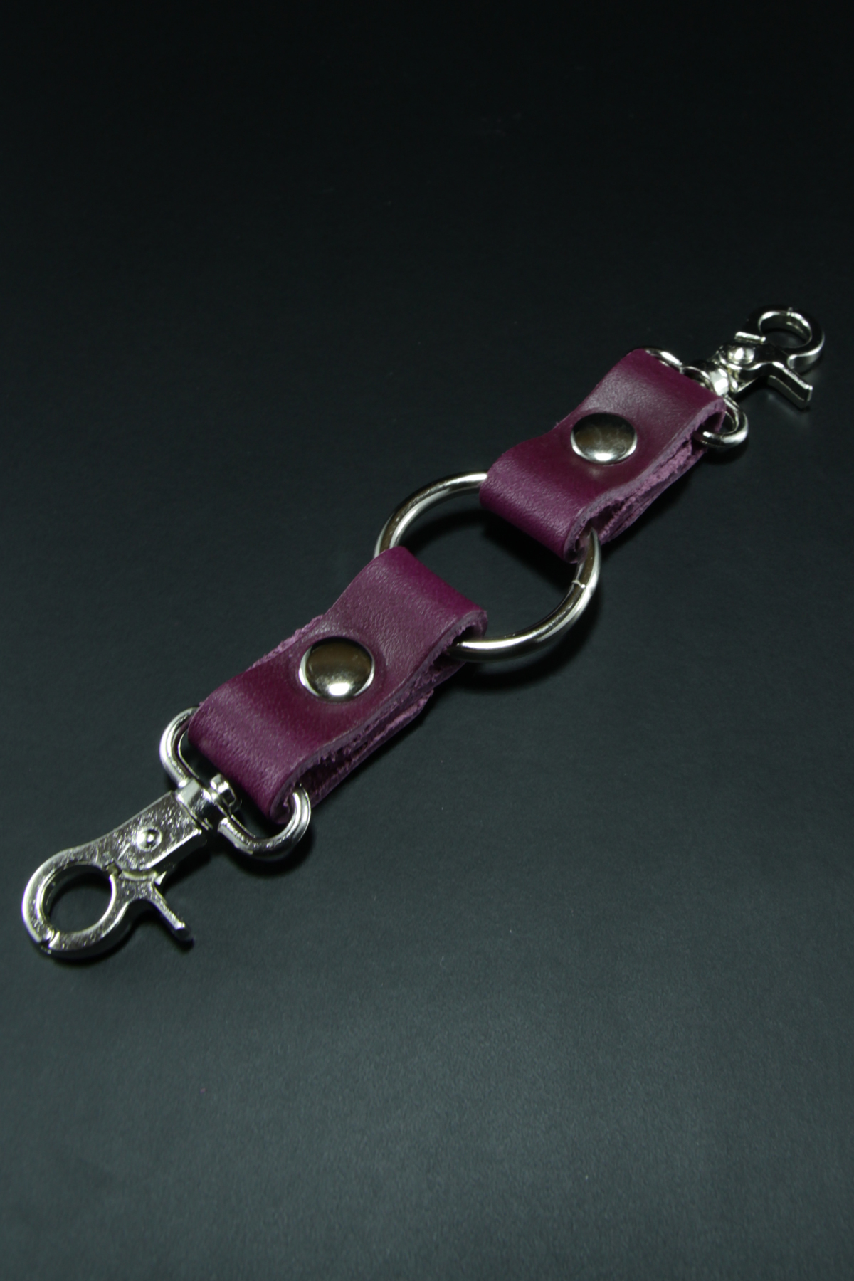 Erobee Hakiki Deri Kelepçe | Profesyonel BDSM Cuff Origin Serisi - Mor