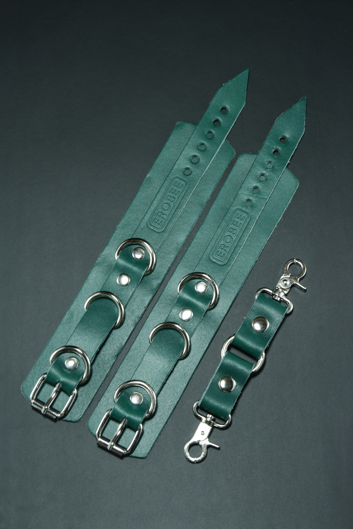 Erobee Hakiki Deri Kelepçe | Profesyonel BDSM Cuff Origin Serisi - Yeşil Erobee Hakiki Deri Kelepçe | Profesyonel BDSM Cuff Origin Serisi - Yeşil