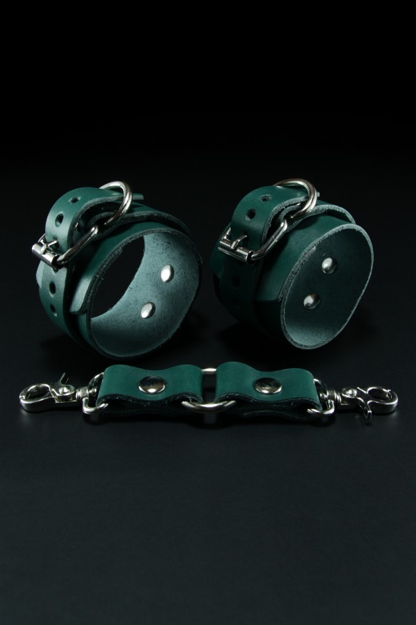 Erobee Hakiki Deri Kelepçe | Profesyonel BDSM Cuff Origin Serisi - Yeşil Erobee Hakiki Deri Kelepçe | Profesyonel BDSM Cuff Origin Serisi - Yeşil