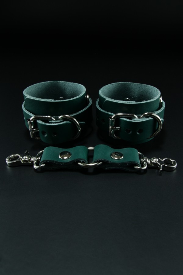 Erobee Hakiki Deri Kelepçe | Profesyonel BDSM Cuff Origin Serisi - Yeşil Erobee Hakiki Deri Kelepçe | Profesyonel BDSM Cuff Origin Serisi - Yeşil
