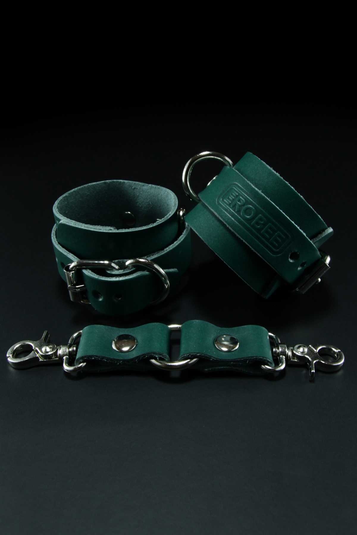 Erobee Hakiki Deri Kelepçe | Profesyonel BDSM Cuff Origin Serisi - Yeşil Erobee Hakiki Deri Kelepçe | Profesyonel BDSM Cuff Origin Serisi - Yeşil