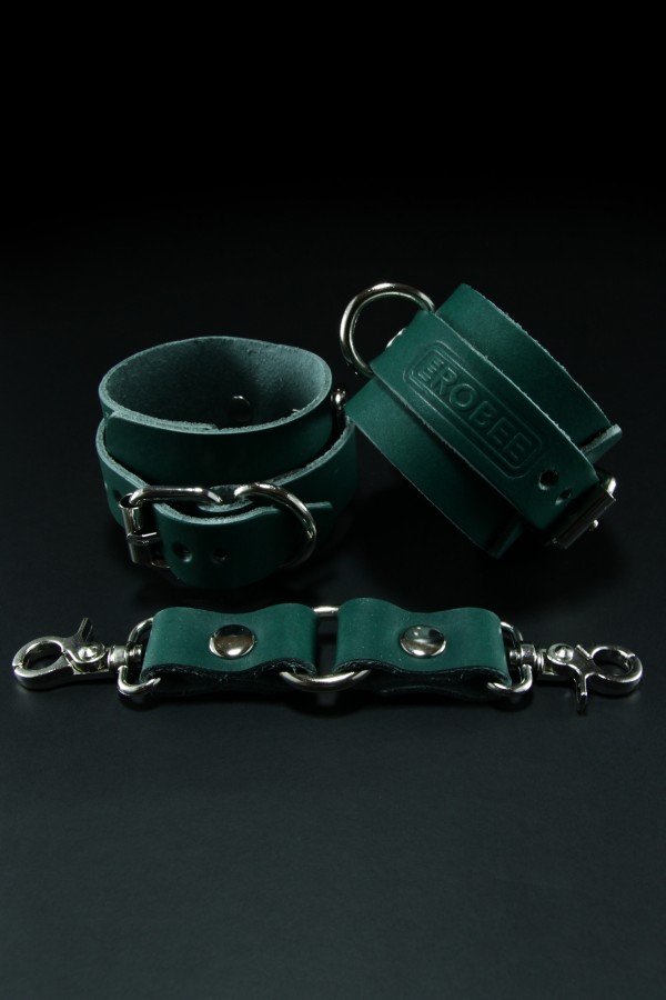 Erobee Hakiki Deri Kelepçe | Profesyonel BDSM Cuff Origin Serisi - Yeşil Erobee Hakiki Deri Kelepçe | Profesyonel BDSM Cuff Origin Serisi - Yeşil