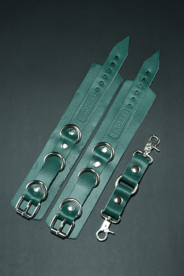 Erobee Hakiki Deri Kelepçe | Profesyonel BDSM Cuff Origin Serisi - Yeşil Erobee Hakiki Deri Kelepçe | Profesyonel BDSM Cuff Origin Serisi - Yeşil