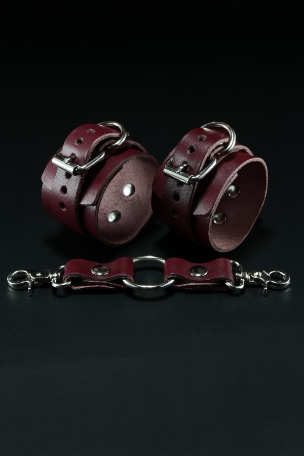 Erobee Hakiki Deri Kelepçe | Profesyonel BDSM Cuff Origin Serisi - Kahve