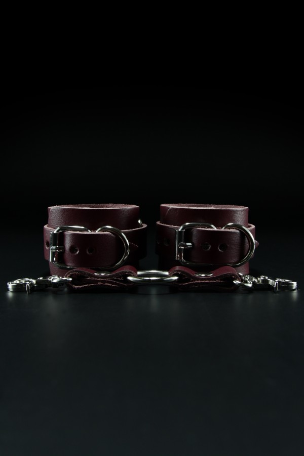 Erobee Hakiki Deri Kelepçe | Profesyonel BDSM Cuff Origin Serisi - Kahve