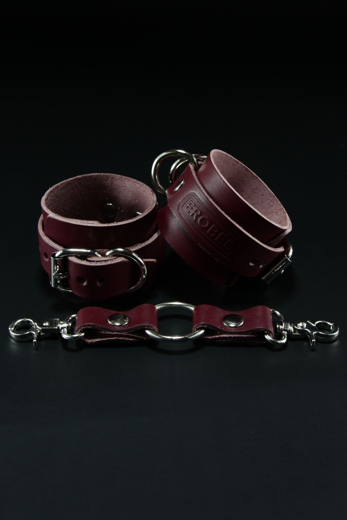 Erobee Hakiki Deri Kelepçe | Profesyonel BDSM Cuff Origin Serisi - Kahve