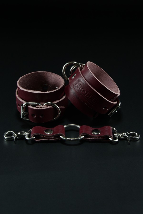 Erobee Hakiki Deri Kelepçe | Profesyonel BDSM Cuff Origin Serisi - Kahve