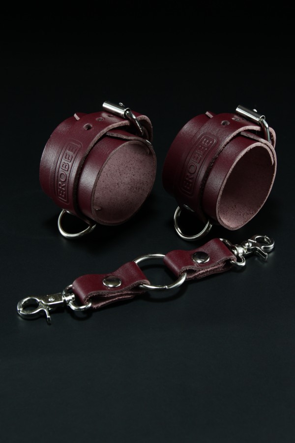 Erobee Hakiki Deri Kelepçe | Profesyonel BDSM Cuff Origin Serisi - Kahve