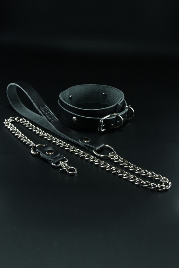 Erobee Hakiki Deri Zincirli Fantazi Tasma | BDSM Choker Origin Serisi - Siyah Erobee Hakiki Deri Zincirli Fantazi Tasma | BDSM Choker Origin Serisi - Siyah